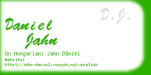 daniel jahn business card